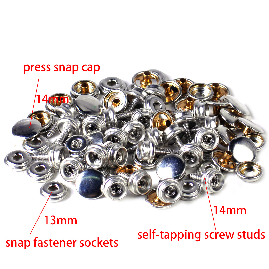 X Canvas Canopy Snap Stud Cap Boat Marine Cover Fastener Stainless