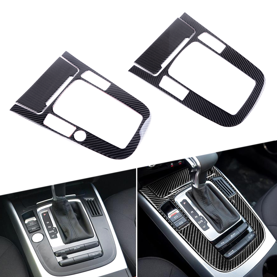 Auto Parts and Vehicles Auto Gear Shift Panel Cover Trim Carbon Fiber ...