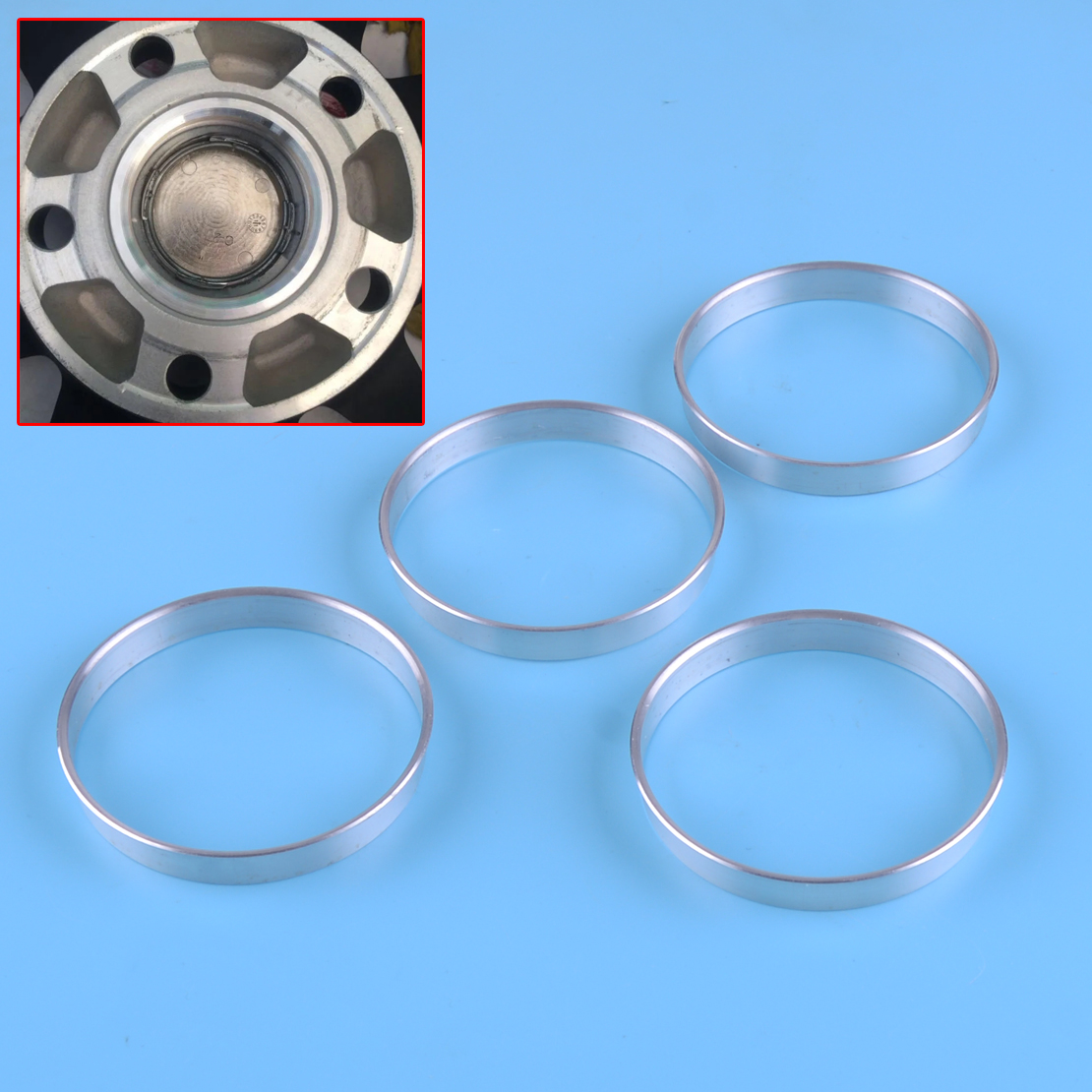 4Pc Aluminum Alloy Wheel Hub Centric Rings Spacer 66.1mm ID to 67.1mm