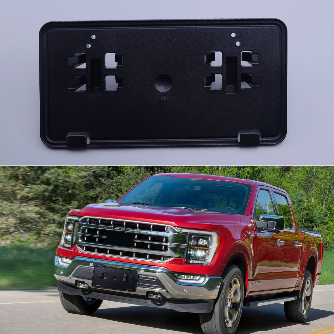 Front Bumper License Plate Mount Bracket Holder fit for Ford F150 2018