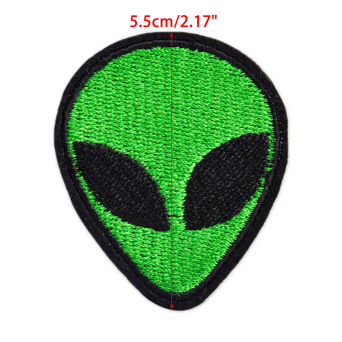 Green Alien Head UFO Patch Embroidery Applique Badge Sew Iron On Fabric ...