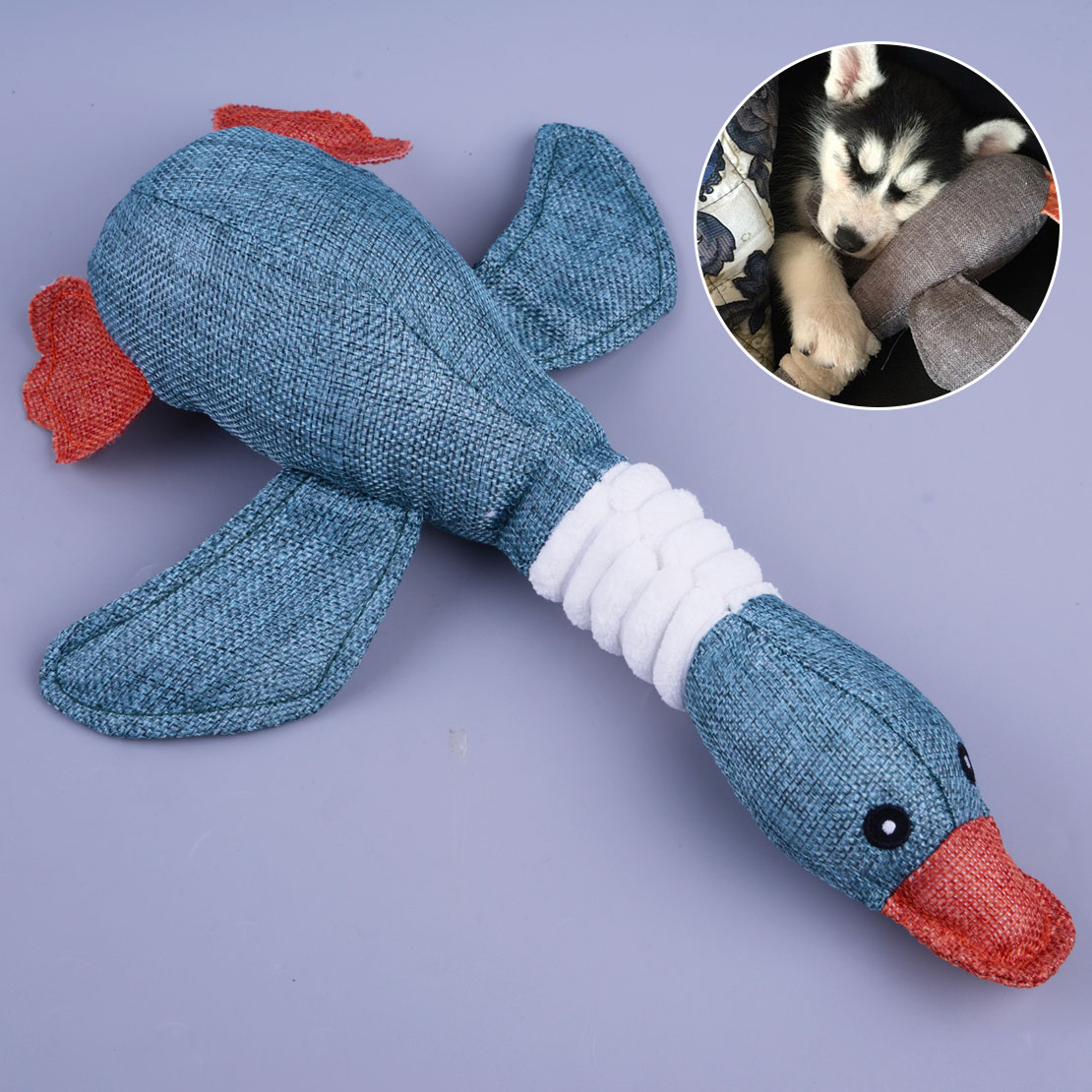 stuffed goose dog toy